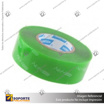 CINTA DOBLE FAZ TRANSPARENTE 19MMX2M