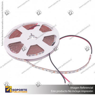 CINTA LED 12W 12V 120L ROJO (ROLLO 5 MTS)