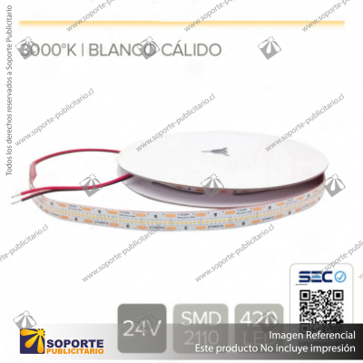 CINTA LED 22W 24V 420L CALIDO ALTO BRILLO (ROLLO 5 MTS)