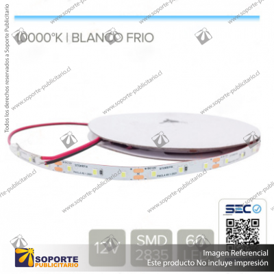 CINTA LED 4.8W 12V 60L EXTRAFRIO (ROLLO 5 MTS)
