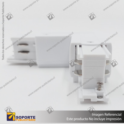CONECTOR RIEL ENERGIZADO TRIFASICO TIPO L BLANCO