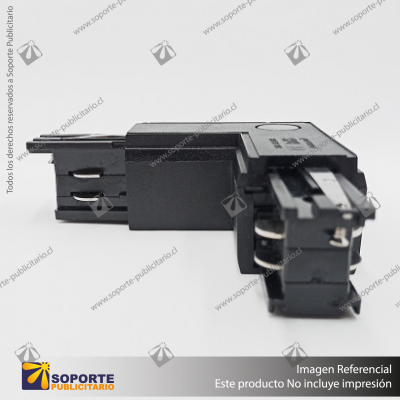 CONECTOR RIEL ENERGIZADO TRIFASICO TIPO L NEGRO