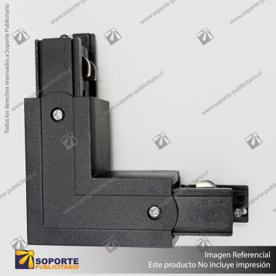 CONECTOR RIEL ENERGIZADO TRIFASICO TIPO L NEGRO