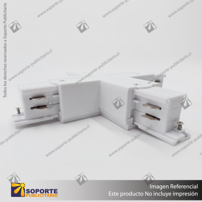 CONECTOR RIEL ENERGIZADO TRIFASICO TIPO X BLANCO