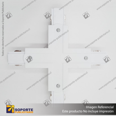 CONECTOR RIEL ENERGIZADO TRIFASICO TIPO X BLANCO