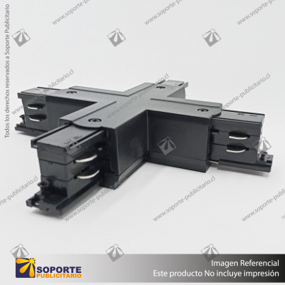CONECTOR RIEL ENERGIZADO TRIFASICO TIPO X NEGRO