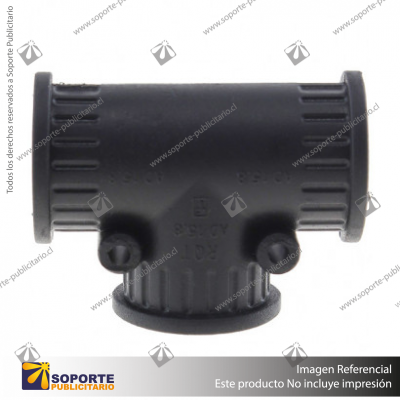 CONECTOR TIPO T PARA TUBO 16 MM