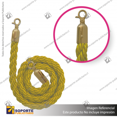 CORDON TRENZADO DORADO CON ENGANCHES DORADOS