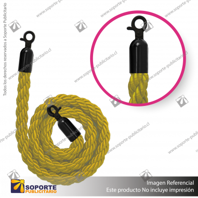 CORDóN TRENZADO DORADO CON ENGANCHES NEGROS