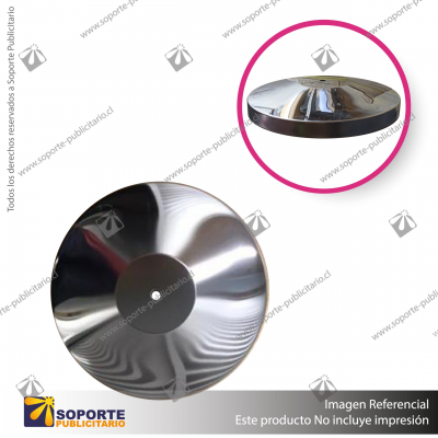 CUBRE BASE CROMADO REPUESTO PARA SEPARADOR DE FILAS CINTA RETRáCTIL