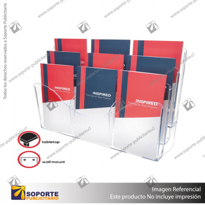 DEFLECTO 47631 THREE-TIER DOCUMENT ORGANIZER WITH DIVIDERS, 14W X 3 1/2D X 11 1/2H, CLEAR