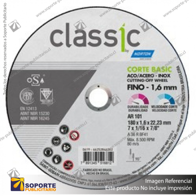 DISCO DE CORTE CLASSIC 180X1.6X22.23MM