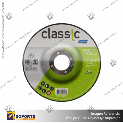 DISCO DE DESBASTE METAL CLASICC 115X6,4X22,23 MM