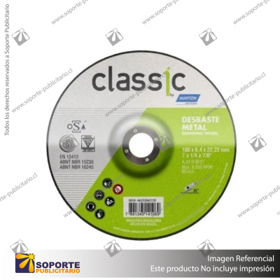 DISCO DE DESBASTE METAL CLASICC 180X6,4X22,2 MM