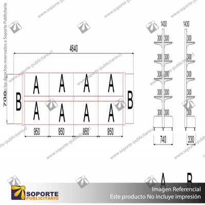 D - NAVE CENTRAL 4 - GONDOLA CENTRAL 1430X4640X700