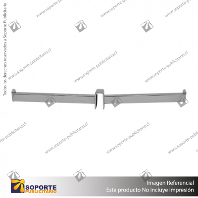 DUPLO BARRA NACIONAL SIMETRICO 20 CM CROMADO