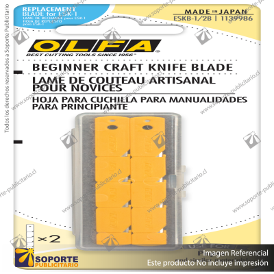 ESK-1/2B BEGINNER CRAFT KNIFE BLADES 2PK VARIATION: DEFAULT TITLE