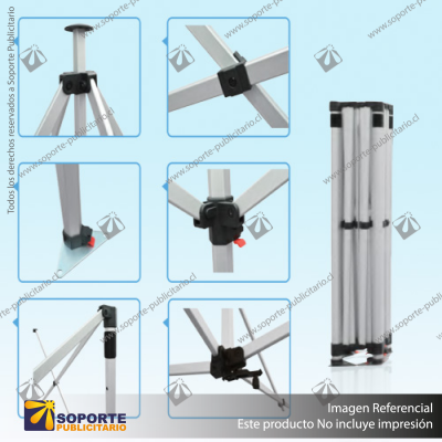 ESTRUCTURA TOLDO HEXAGONAL FIERRO 3X6
