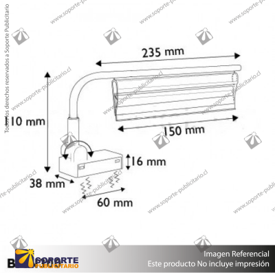 EXHIBIDOR BASE MAGNETICA CON PERFIL PLASTICO