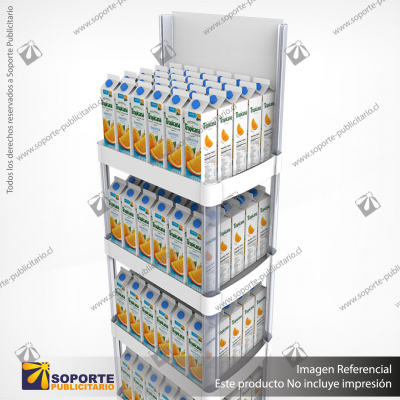 EXHIBIDOR MODULAR PARA PRODUCTOS 20*40 CMS PAYLOADER SISTEMA ENSAMBLE BANDEJA NEGRA