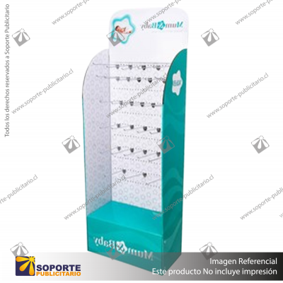 EXHIBIDORES DE PIE CON GANCHERAS