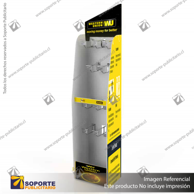 EXHIBIDORES DE PIE CON GANCHERAS