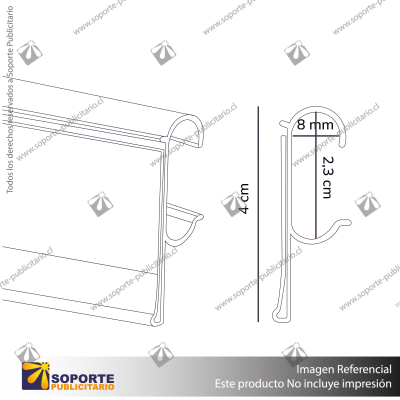 FLEJERA FRONTAL PARA PARRILLAS DE FRIO BLANCO