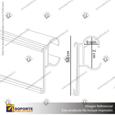 FLEJERA FRONTAL PARA PARRILLAS DE FRIO NEGRO
