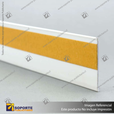 FLEJERA PLANA CON ADHESIVO FONDO BLANCO 40X1300MM