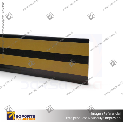 FLEJERA PLANA CON ADHESIVO FONDO GRIS OSCURO 70X1200MM