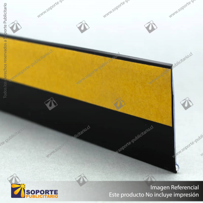 FLEJERA PLANA CON ADHESIVO FONDO NEGRO 40X1300MM