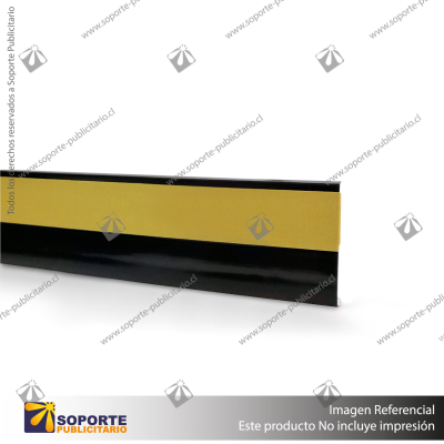 FLEJERA PLANA CON ADHESIVO FONDO NEGRO 40X1300MM