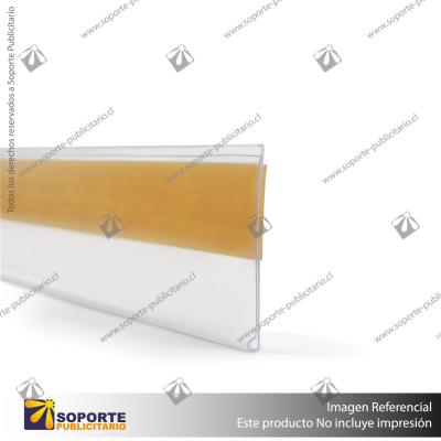 FLEJERA PLANA TRANSPARENTE CON ADHESIVO