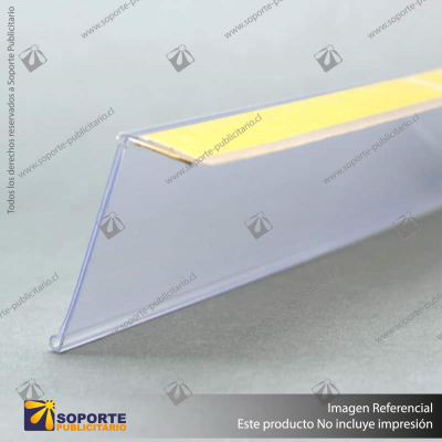 FLEJERA TIPO L CON ADHESIVO TRANSPARENTE 40X1300MM