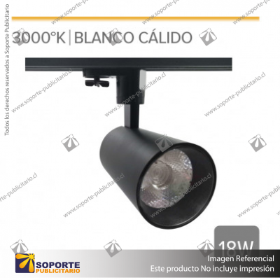 FOCO TRACK LIGHT BREMEN 18W NEGRO