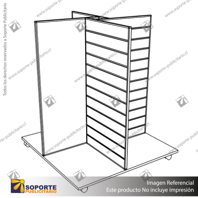 FOUR-SIDED FLOOR DISPLAY UNIT