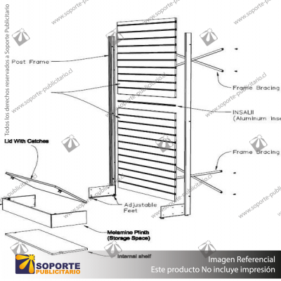 FREE-STANDING HIGH MODULAR DISPLAY WALLS - FS24