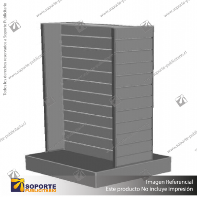 G60 GONDOLA WITH 300MM END PANELS - 1350H X 600W X 600D - PRIME LAMINATE COLOUR