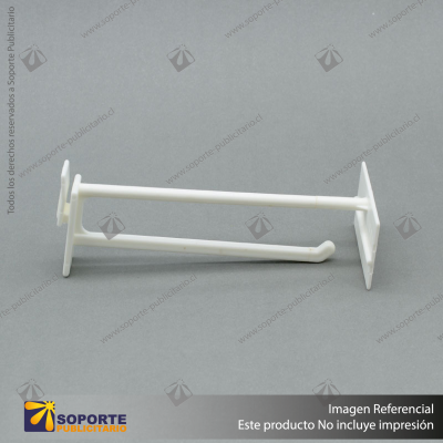 GANCHERA ABS BLANCA DOBLE CON PORTAPRECIO 6 TW6