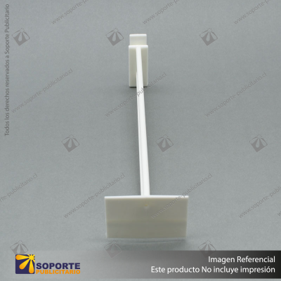 GANCHERA ABS BLANCA DOBLE CON PORTAPRECIO 8 TW8