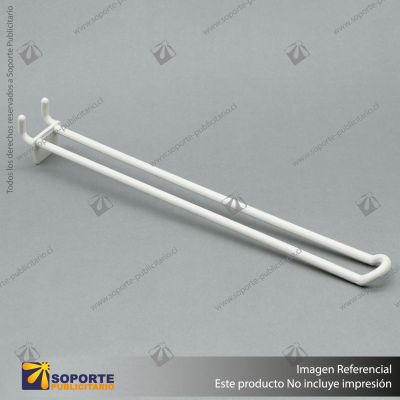 GANCHERA ABS BLANCA ESPIGA DOBLE PEG10