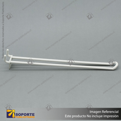 GANCHERA ABS BLANCA ESPIGA DOBLE PEG10