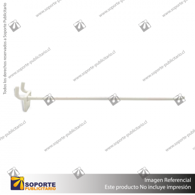 GANCHERA ABS BLANCA ESPIGA PARA BASE PERFORADA PEG5