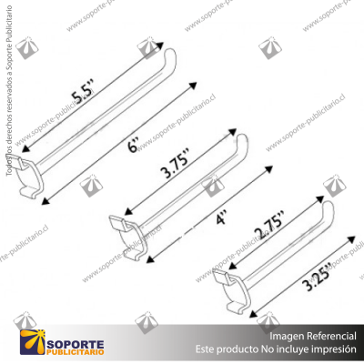 GANCHERA ESPIGA REDONDA ABS BLANCA 6"