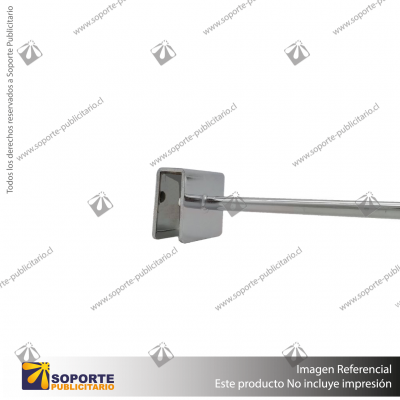 GANCHERA FRONTAL TUBULAR PARA BARRA 30 CM