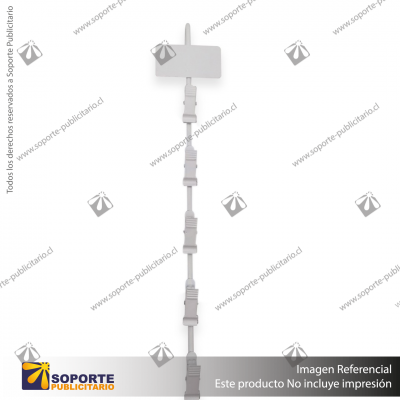 GANCHERA METALICA 12 POSICIONES CON PORTAPRECIO ENGANCHE PERRITO