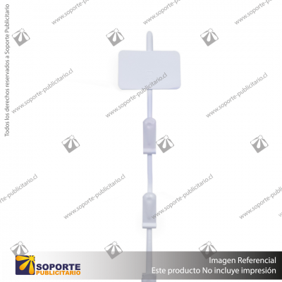 GANCHERA METALICA 12 POSICIONES CON PORTAPRECIO ENGANCHE SIMPLE