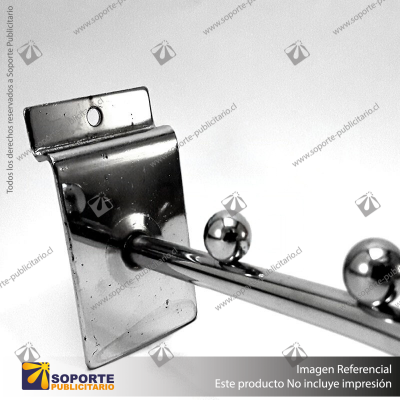 GANCHERA METALICA CASCADA CURVA 7 TOPES PANEL RANURADO