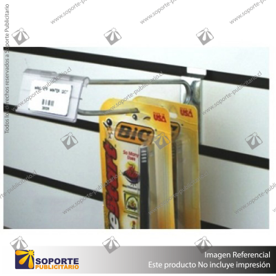 GANCHERA METALICA CROMADA DOBLE 15CM