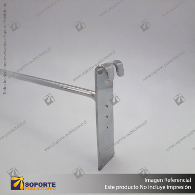 GANCHERA METALICA CROMADA ESPIGA 25 CM SISTEMA MALLA